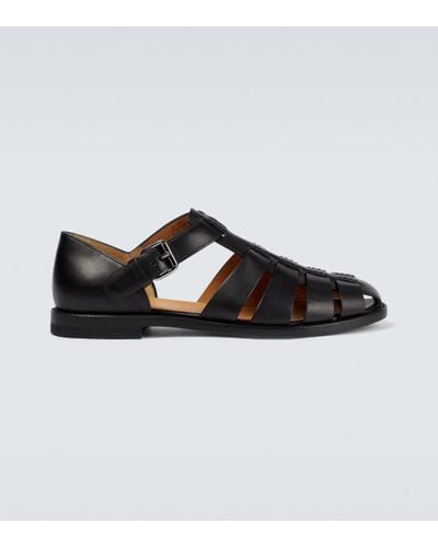 Church's Strapped Leather Sandals - Black