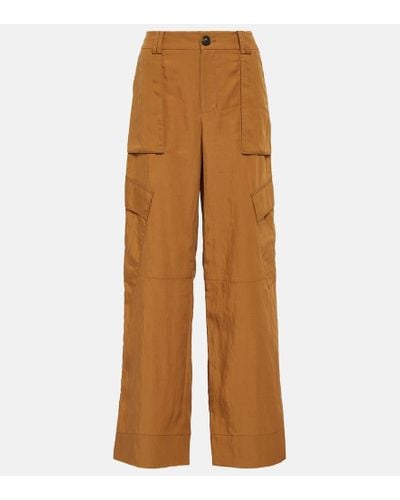 Vince Mid-rise Wide Cargo Pants - Brown