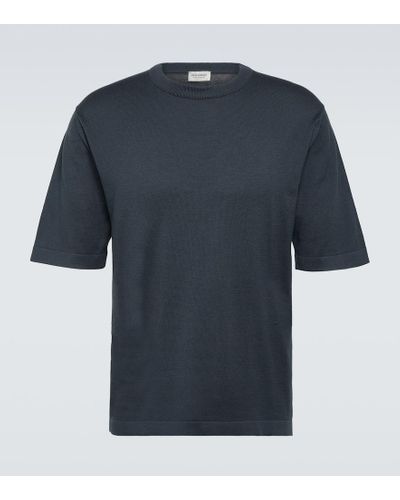 John Smedley T-shirt Tindall in jersey di cotone - Blu