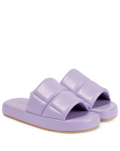 Stand Studio Lyrah Quilted Platform Sandals - Purple