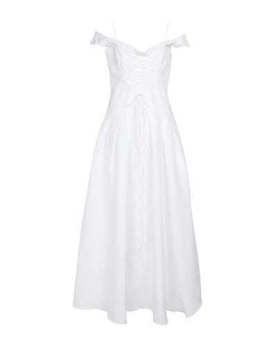 Brock Collection Tamiko Cotton-blend Maxi Dress - White