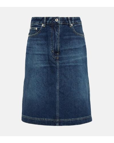 KENZO Denim Midi Skirt - Blue