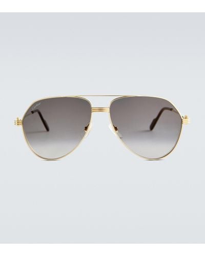 Cartier Aviator-Sonnenbrille aus Metall - Mehrfarbig