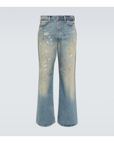 Acne Studios Low-Rise Wide-Leg Jeans 1981M - Blau