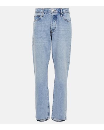 FRAME Mid-Rise Straight Jeans Le Slouch - Blau