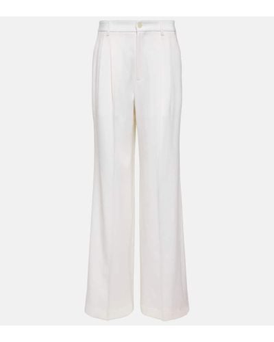 Nili Lotan Flavie Virgin Wool Wide-leg Pants - White