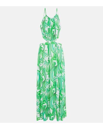 Melissa Odabash Arabella Printed Maxi Dress - Green