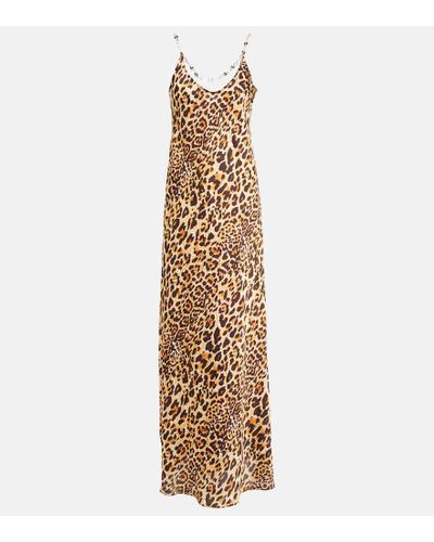 Rabanne Embellished Leopard-print Maxi Dress - Multicolor