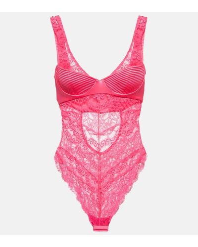 Versace Lace Bodysuit - Pink