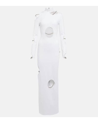 Christopher Kane Abito lungo con cut-out - Bianco
