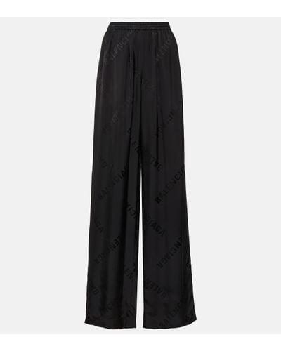 Balenciaga Pantalon de survetement a logo - Noir