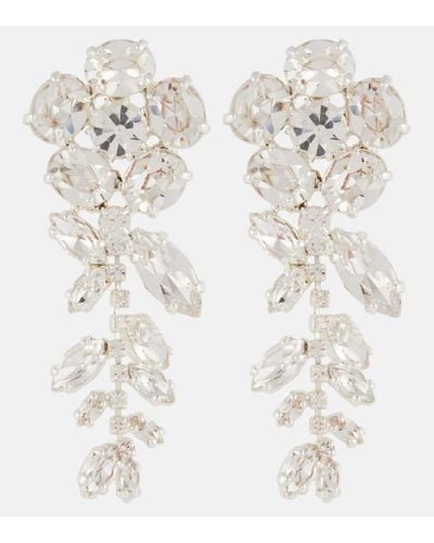 Magda Butrym Crystal-embellished Floral Drop Earrings - White