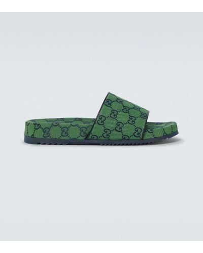 Gucci Sandali Multicolor GG - Verde