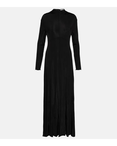 Jil Sander Gathered Maxi Dress - Black