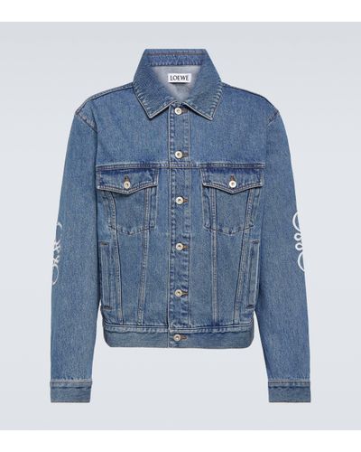 Loewe Veste Anagram en jean - Bleu