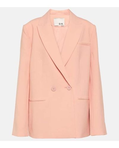 Sir. The Label Dario Oversized Double-breasted Blazer - Pink
