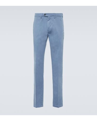 Canali Pantalon chino en coton - Bleu