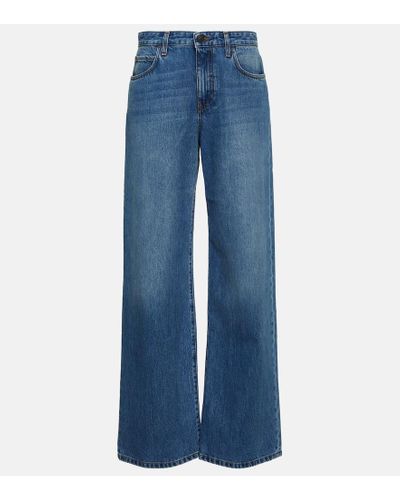 The Row Mid-Rise Wide-Leg Jeans Eglitta - Blau