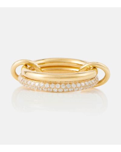 Spinelli Kilcollin Virgo 18kt Gold Linked Rings With White Diamonds - Metallic
