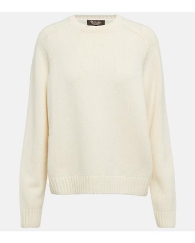 Loro Piana Neo Parksville Cashmere Sweater - White