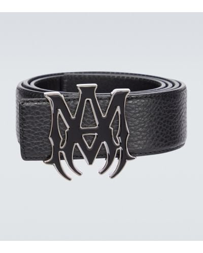 Amiri Ma Buckle Leather Belt - Black