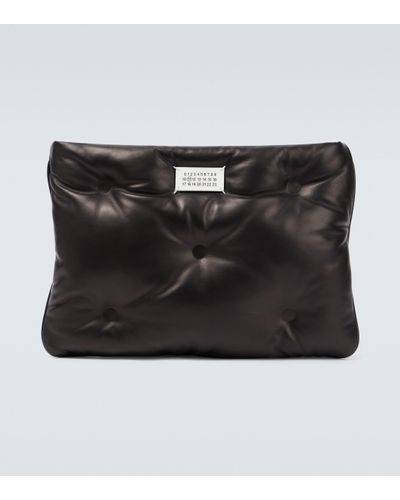 Maison Margiela Quilted Leather Pouch - Black