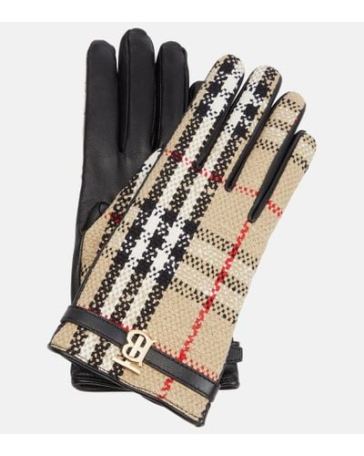 Burberry Victoria Tweed Gloves - Multicolor