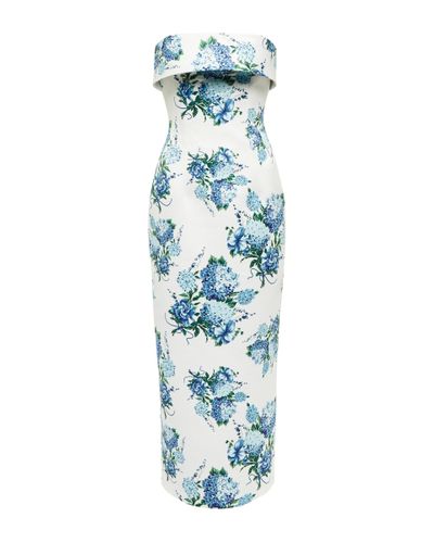 Emilia Wickstead Floral Keeley Midi Dress - Blue