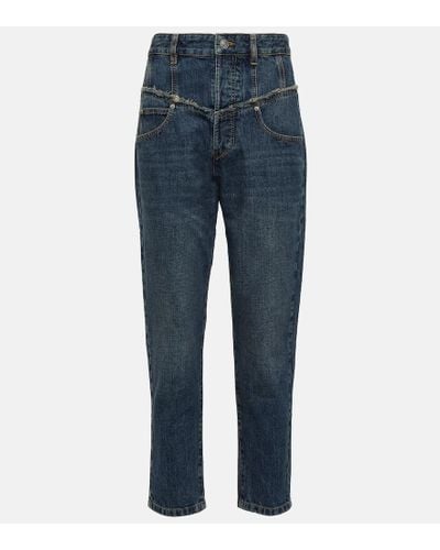 Isabel Marant High-Rise Straight Jeans - Blau