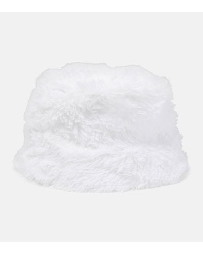Ruslan Baginskiy Faux Fur Bucket Hat - White