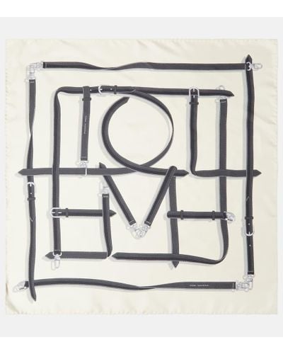 Totême Foulard in twill di seta con stampa - Metallizzato