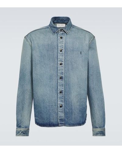 Saint Laurent Camicia di jeans Cassandre - Blu