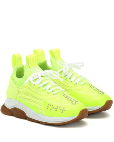 Versace Cross Chainer Sneakers - Yellow