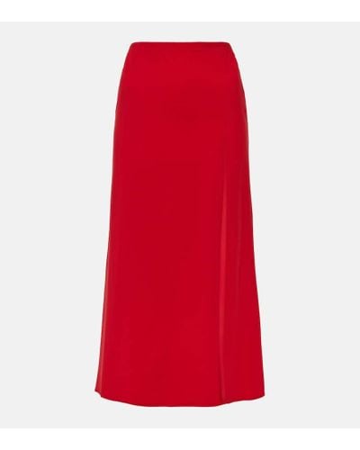 Karla Colletto Basics Midi Skirt - Red