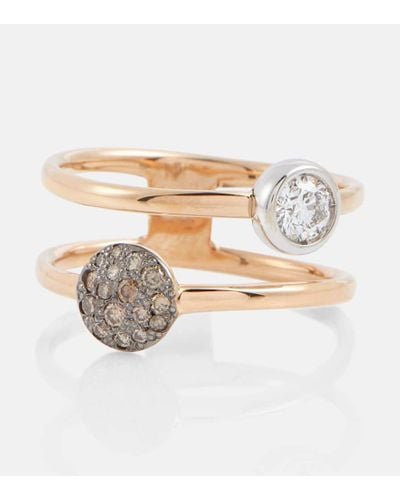 Pomellato Sabbia Ring aus 18kt Rose- und Weissgold mit Diamanten - Weiß