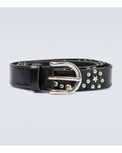 Our Legacy Star Fall Studded Leather Belt - Black
