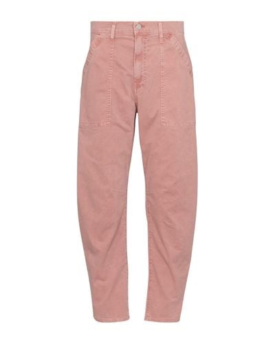 Veronica Beard Charlie High-rise Cropped Trousers - Pink