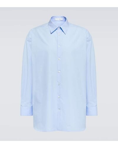 The Row Lukre Cotton Poplin Shirt - Blue