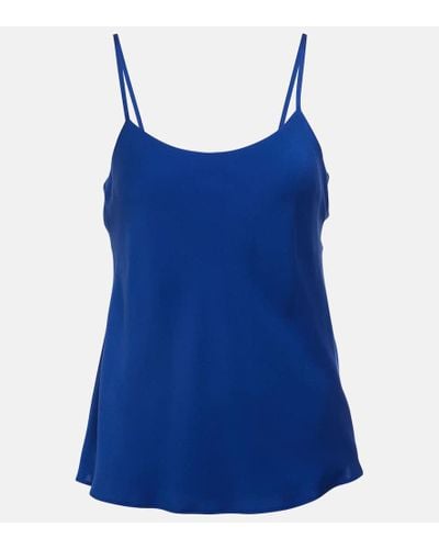 Max Mara Top Oboli aus Seide - Blau