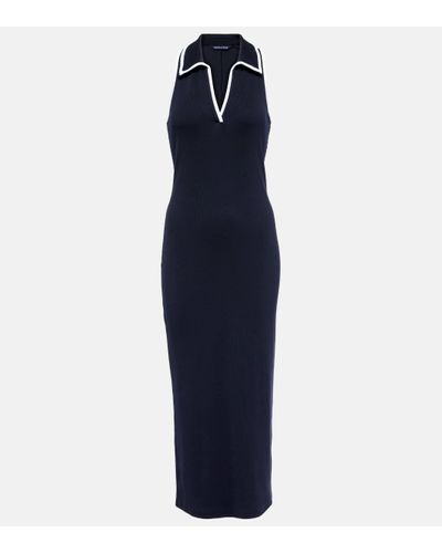 Veronica Beard Darien Cotton-blend Polo Dress - Blue