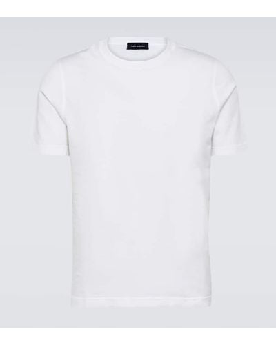 Thom Sweeney Camiseta de jersey de algodon - Blanco
