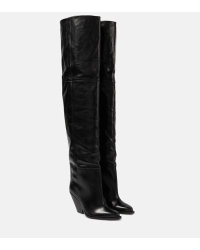 Isabel Marant Knee-high Leather Boots - Black