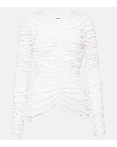 Khaite Top Haven en soie melangee - Blanc