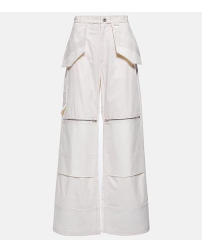 Dion Lee Hose Workwear aus einem Baumwollgemisch - Weiß
