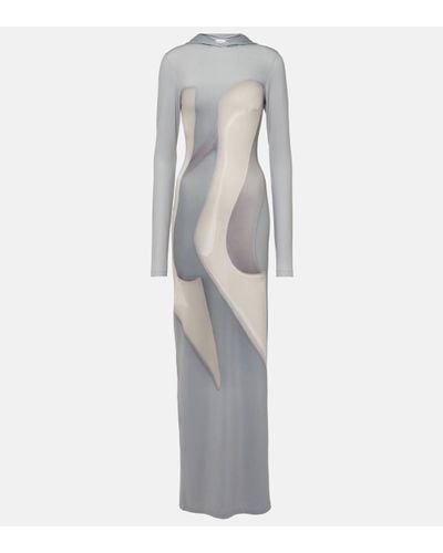 Acne Studios Printed Jersey Maxi Dress - Grey