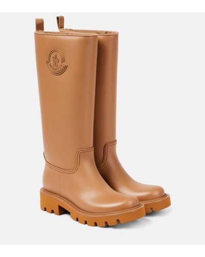 Moncler Kickstream Knee-high Rain Boots - Brown