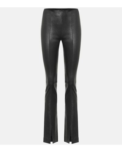 Stouls Vegas Strip Skinny Leather Trousers - Grey