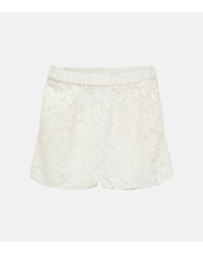 Gucci High-rise Lace Shorts - White
