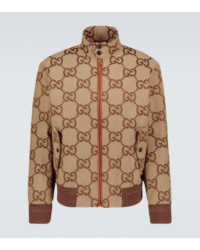 Gucci Jumbo GG Canvas Jacket - Brown