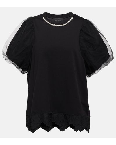 Simone Rocha T-Shirt aus Baumwolle - Schwarz